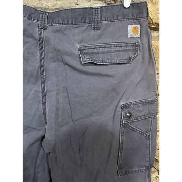 Men’s Grey Carhartt Carpenter Cargo Work Utility Gorpcore Relaxed Fit Shorts Siz - Picture 3 of 5